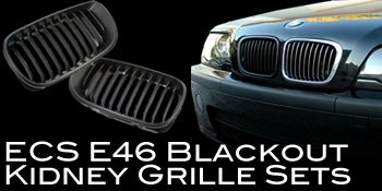 ECS E46 Blackout Kidney Grille Sets